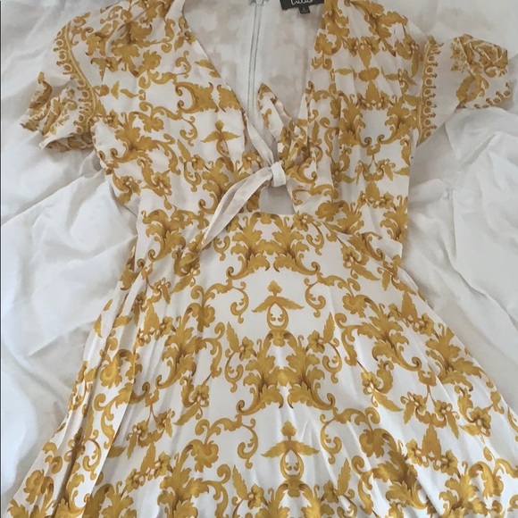 Lulus floral print tie front dress - Picture 2 of 6
